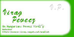 virag pevecz business card